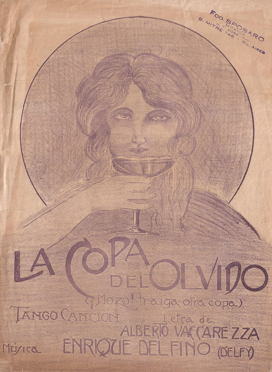 Partitura de tango la copa del olvido